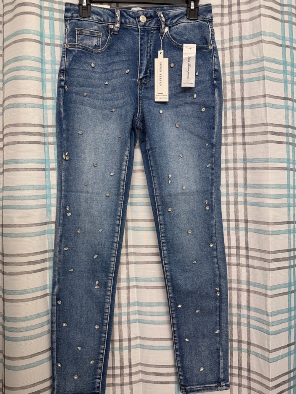 Sky-Embellished Blue Skinny Jeans - Steven By Steve Madden